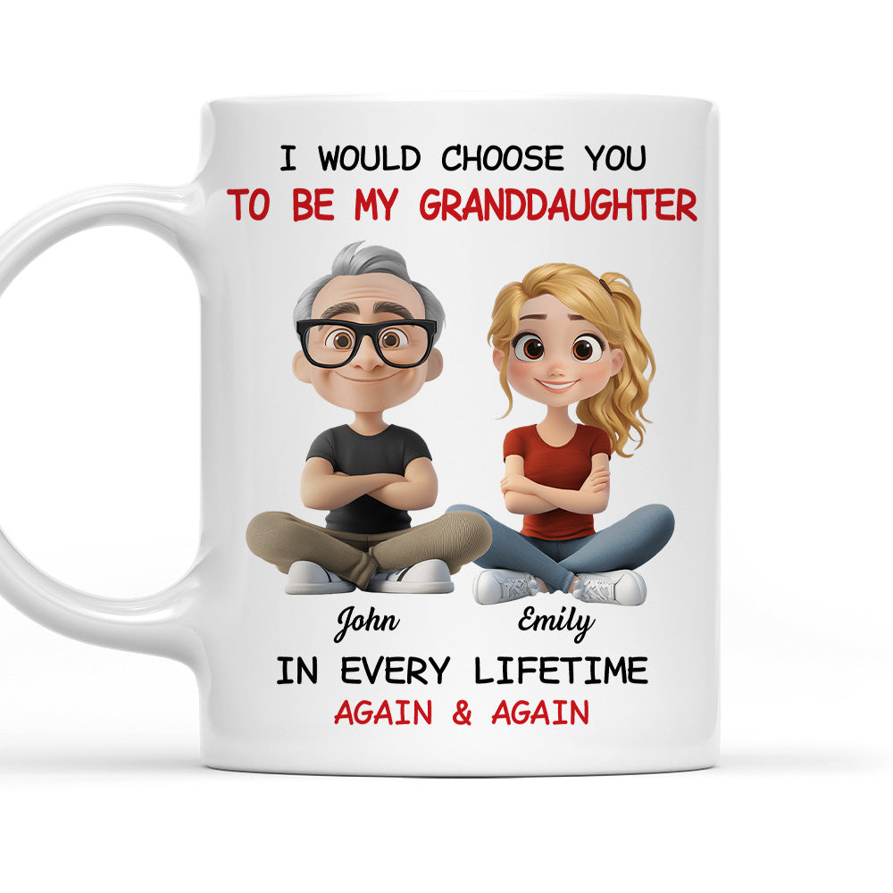 Always Choose You My Grandkid - Personalized Custom Coffee Mug