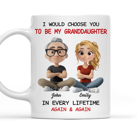 Always Choose You My Grandkid - Personalized Custom Coffee Mug