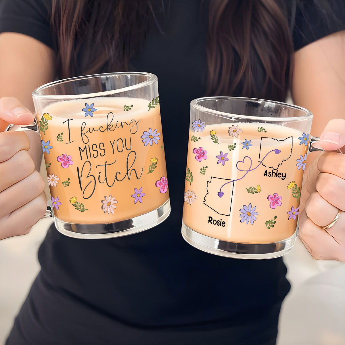 I Miss You Bestie - Personalized Custom Glass Mug