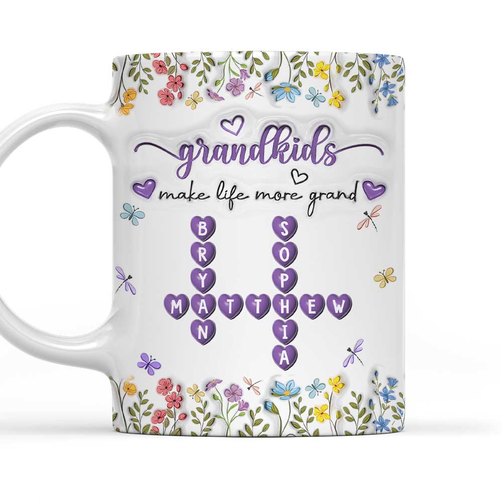 Kids Make Life More Grand - Personalized Custom 3D Inflated Effect Mug