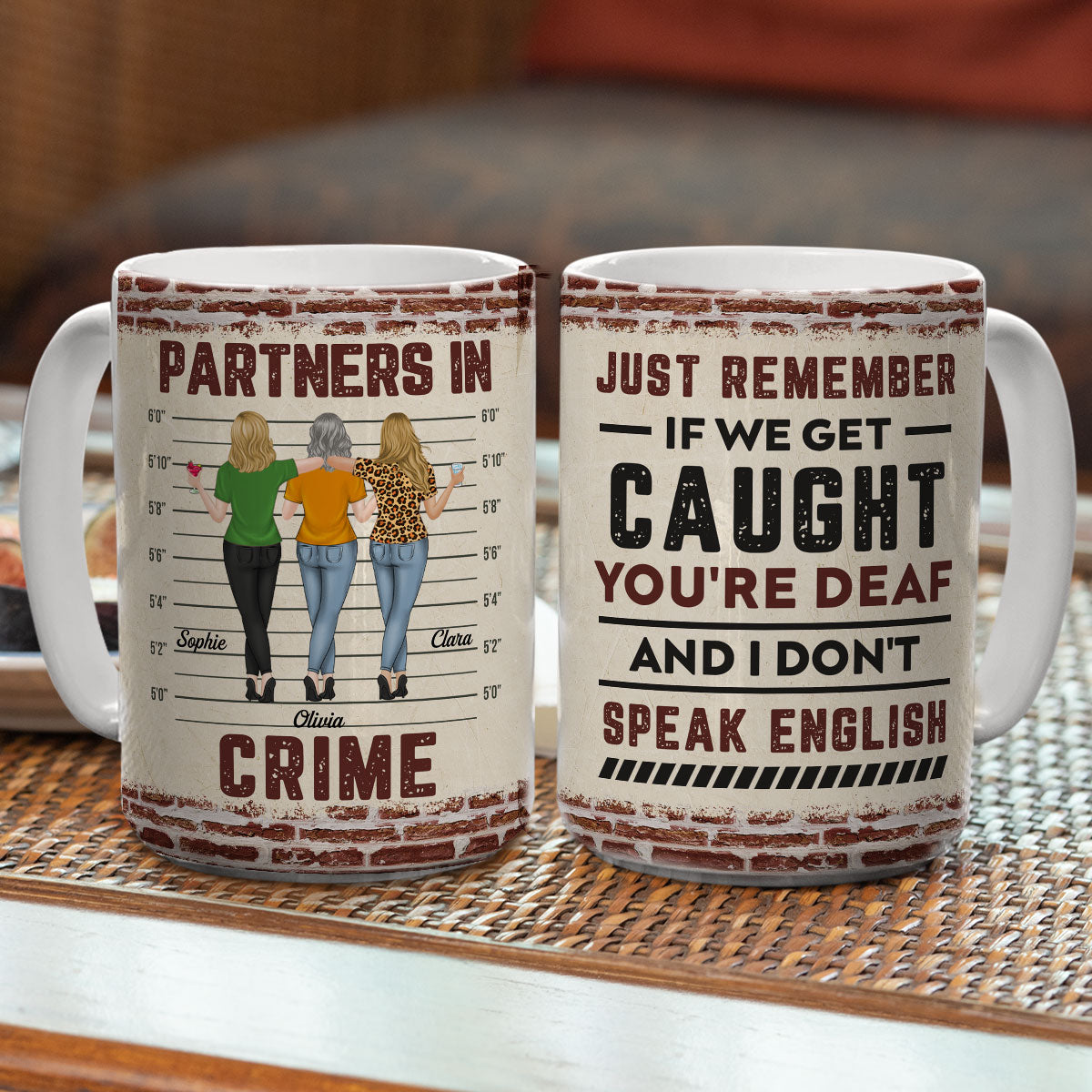 If We Get Caught Bestie - Personalized Custom Coffee Mug