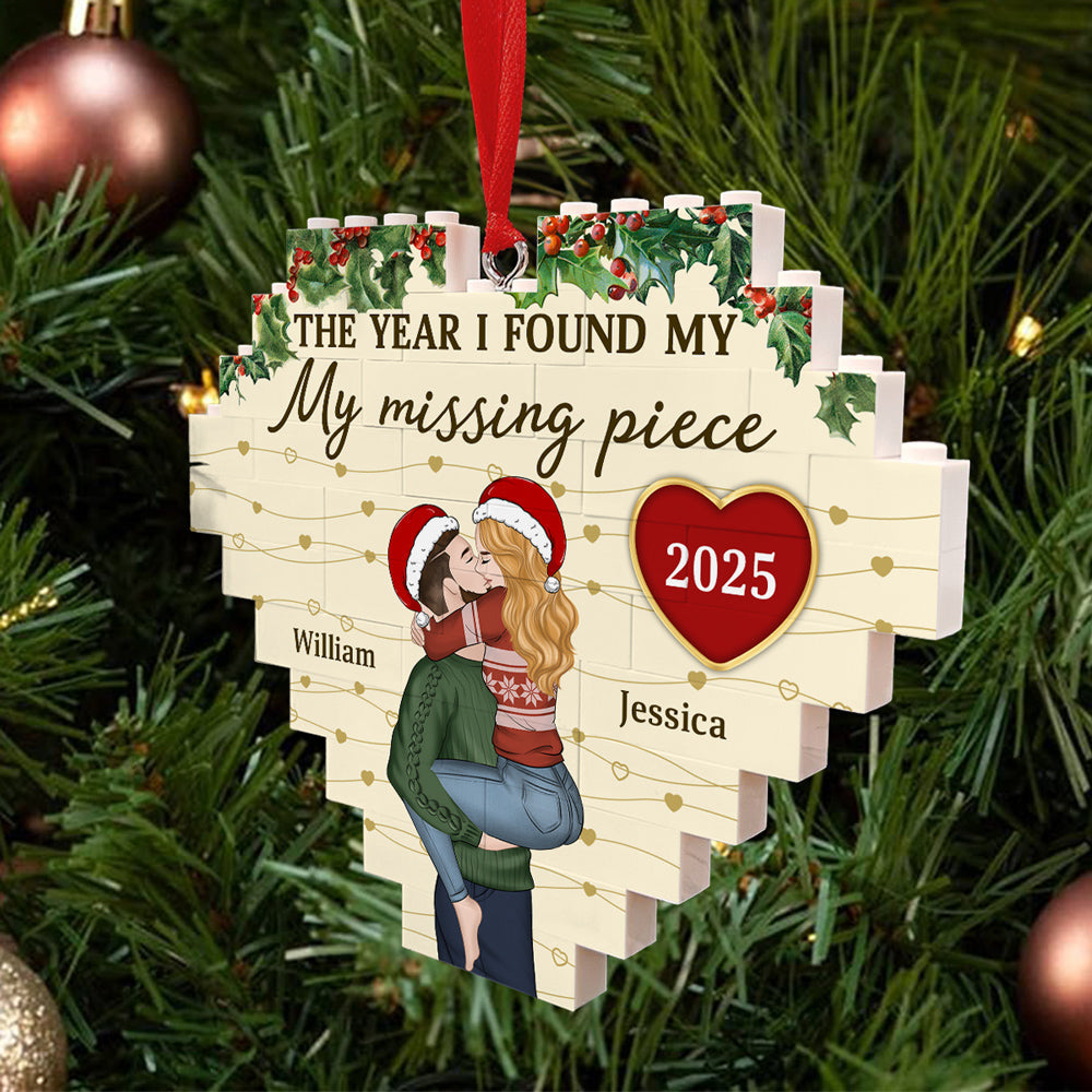 I Found My Missing Piece - Personalized Custom Heart Puzzle Ornament