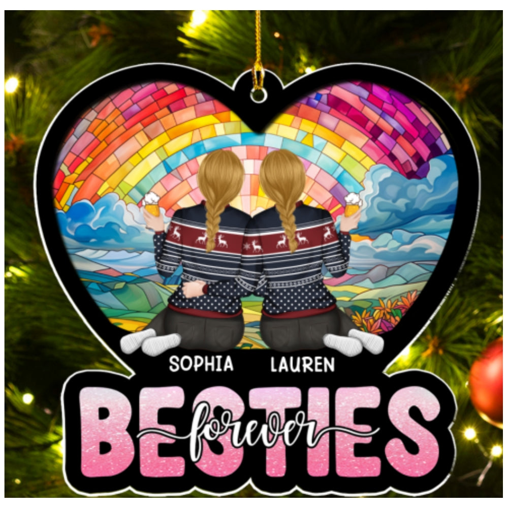 Christmas Besties - Personalized Custom Acrylic Ornament