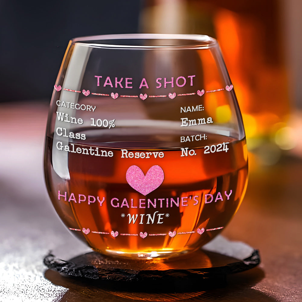 Galentine Shot - Personalized Custom Wine Glass