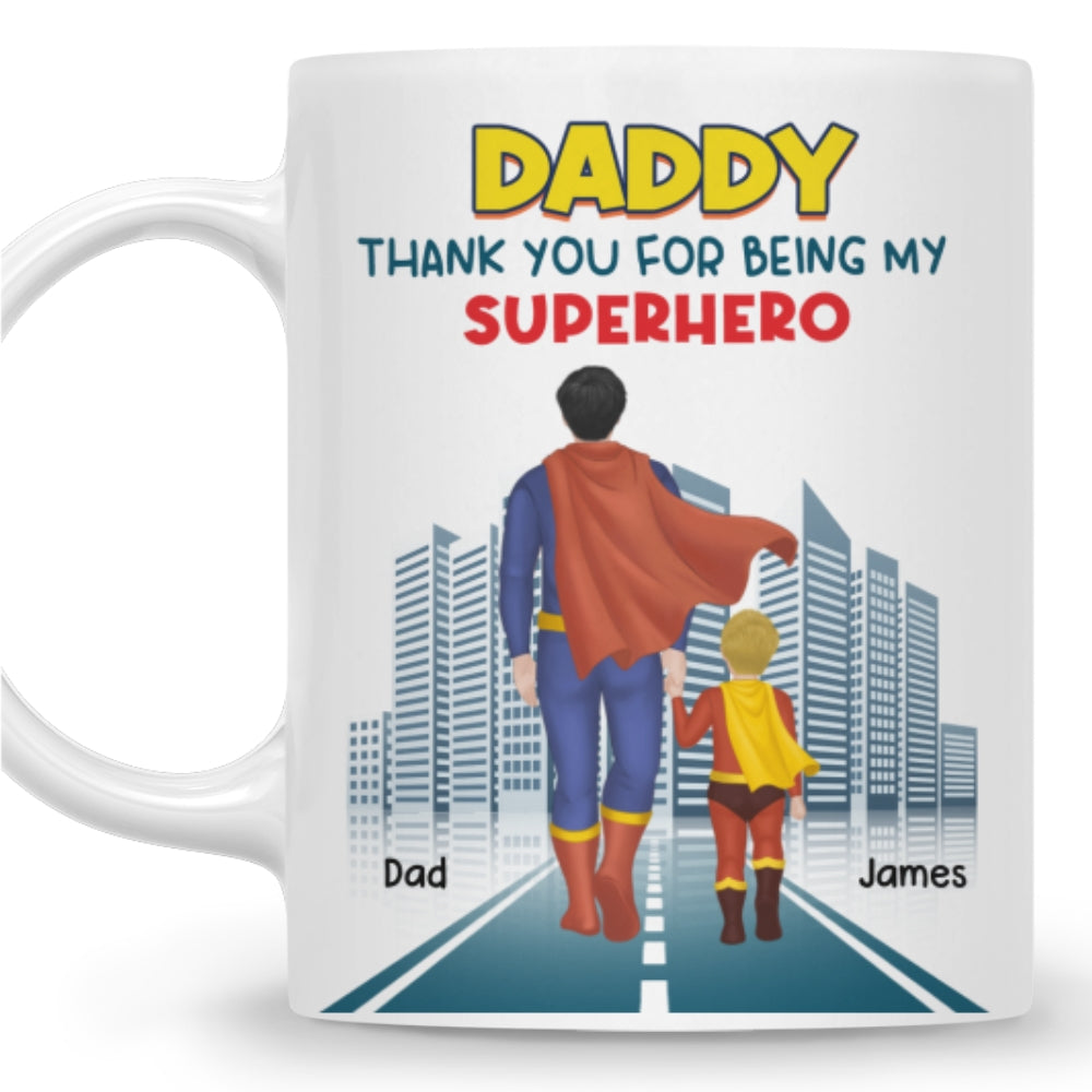 Dad The Hero - Personalized Custom Coffee Mug
