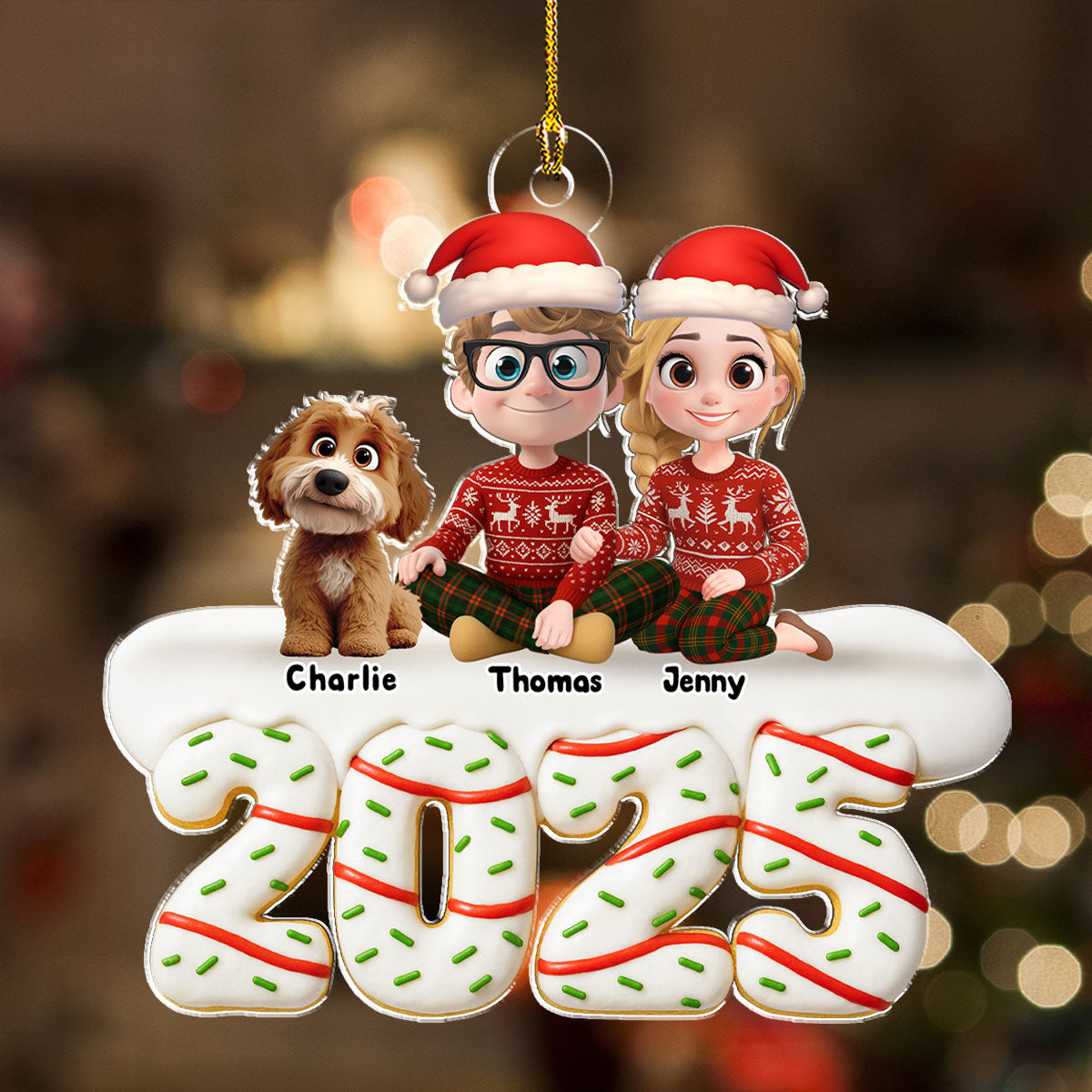 Happiness Baked Into Every Moment - Personalized Custom Acrylic Ornament