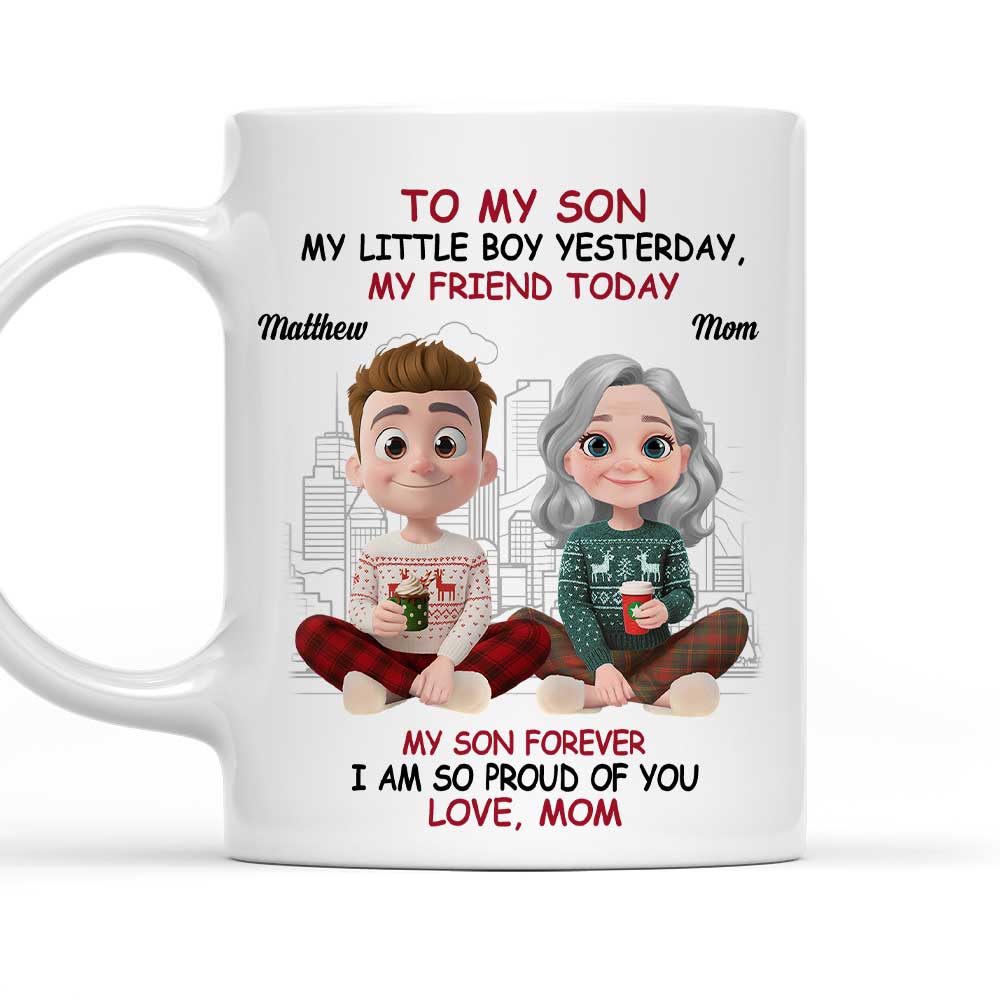 My Little Boy My Strength - Personalized Custom Coffee Mug