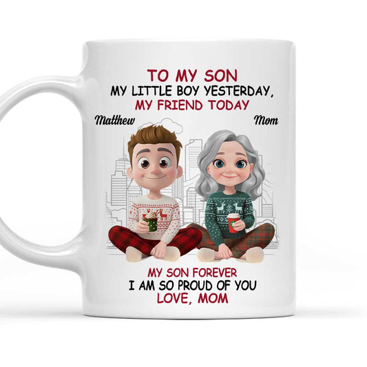 My Little Boy My Strength - Personalized Custom Coffee Mug