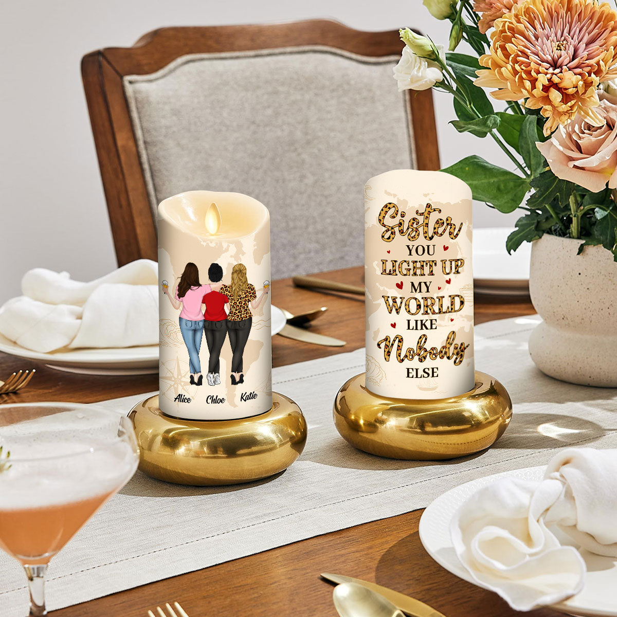 You Light Up Me - Personalized Custom LED Candle