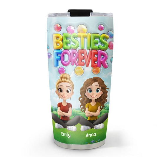 Besties Love Moments - Personalized Custom 3D Inflated Effect Tumbler