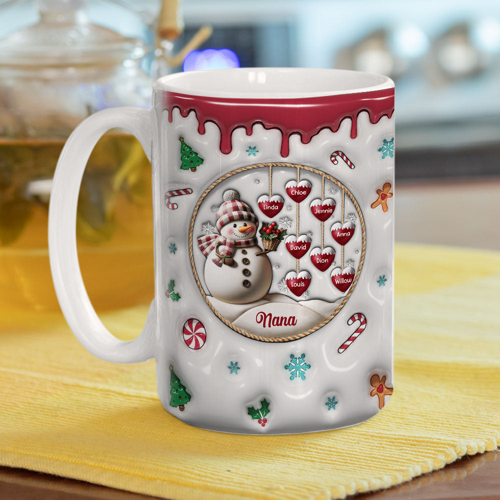 Snowman - Personalized Custom 3D Inflated Effect Mug