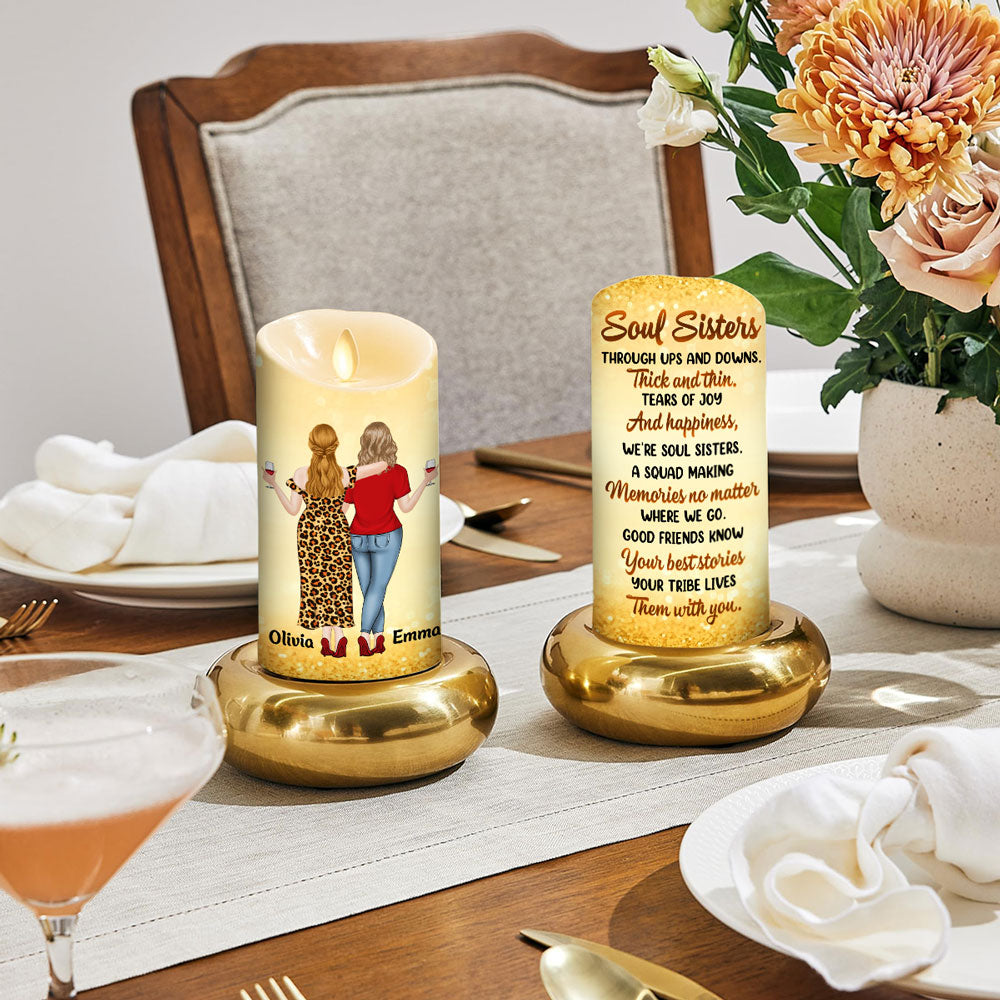 Soul Sisters - Personalized Custom LED Candle