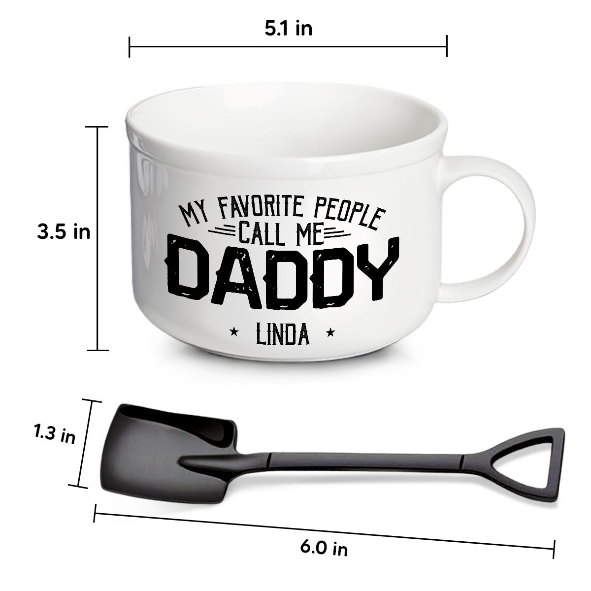 My Beloved People Call Me Daddy - Personalized Custom Ceramic Bowl