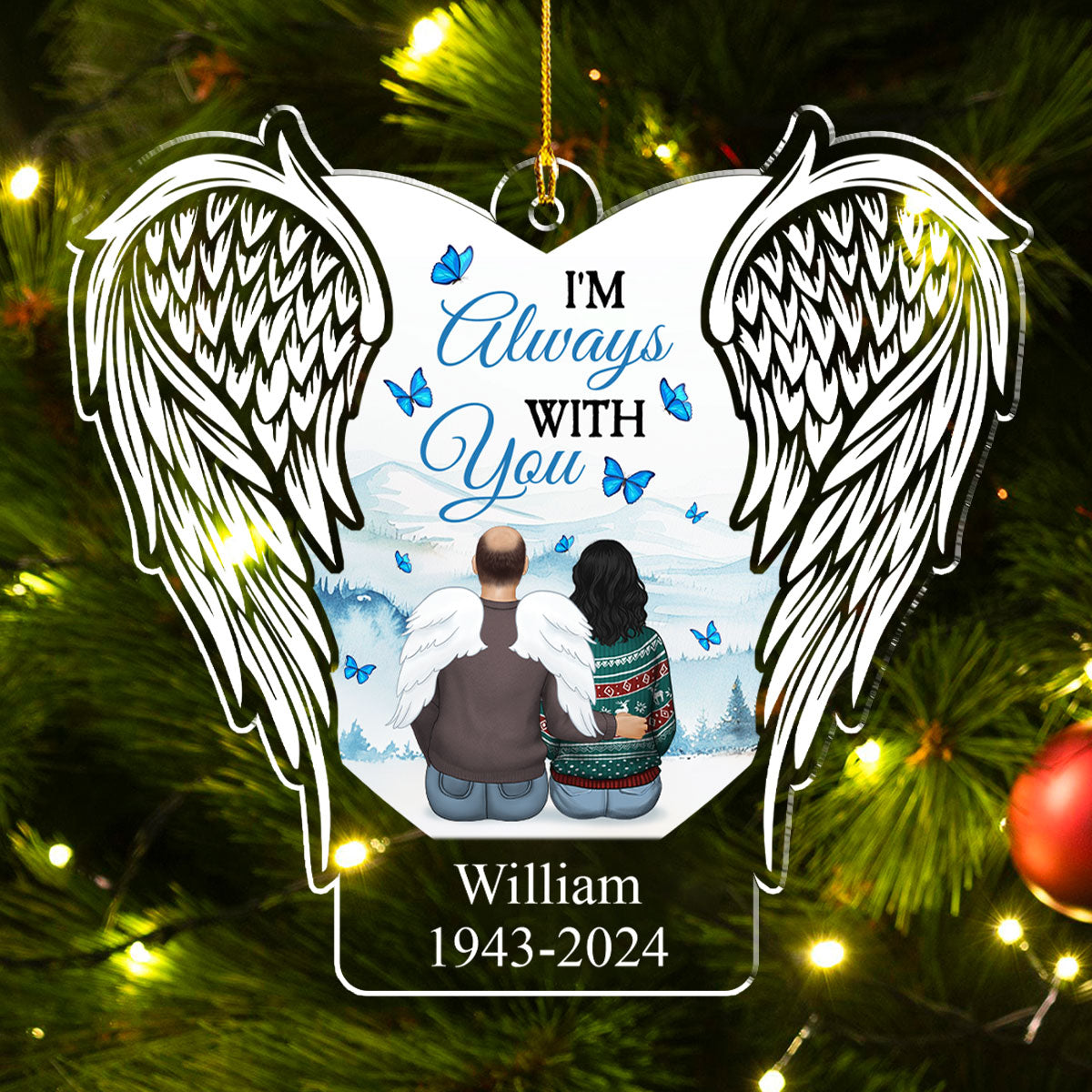 God Has You In His Arms - Personalized Custom Acrylic Ornament