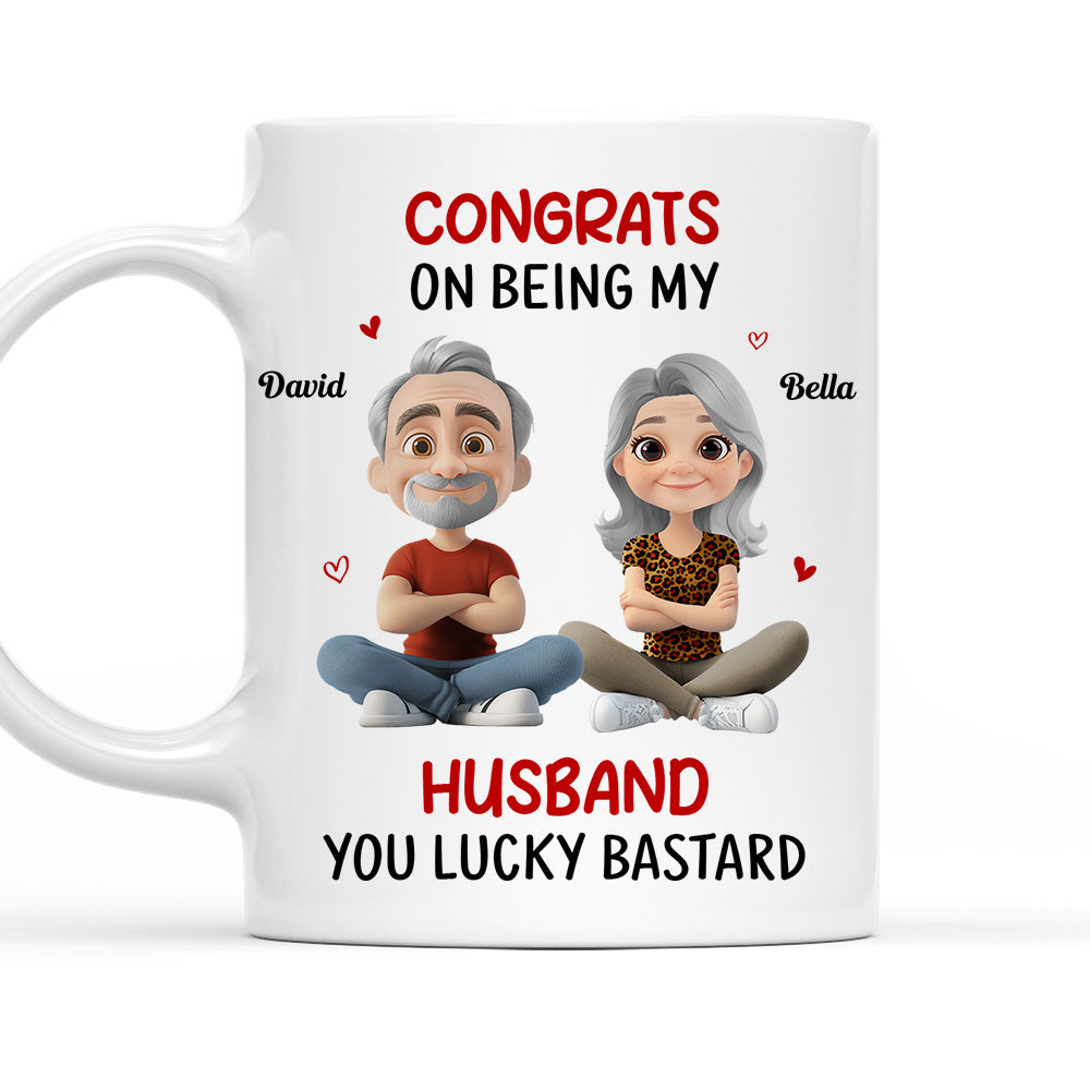 Congrats My Husband - Personalized Custom Coffee Mug