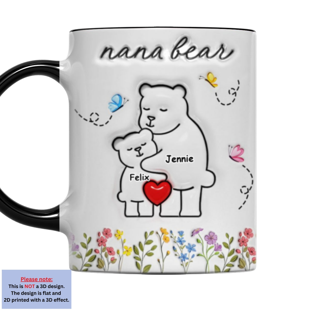Mama Bear New Style - Personalized Custom 3D Inflated Effect Accent Mug