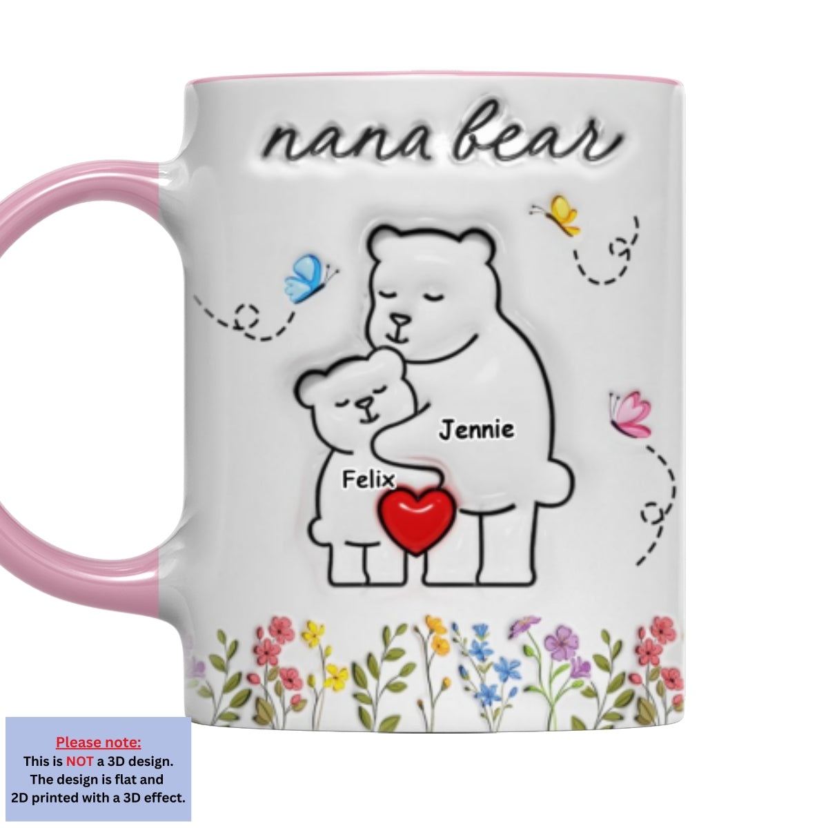Mama Bear New Style - Personalized Custom 3D Inflated Effect Accent Mug