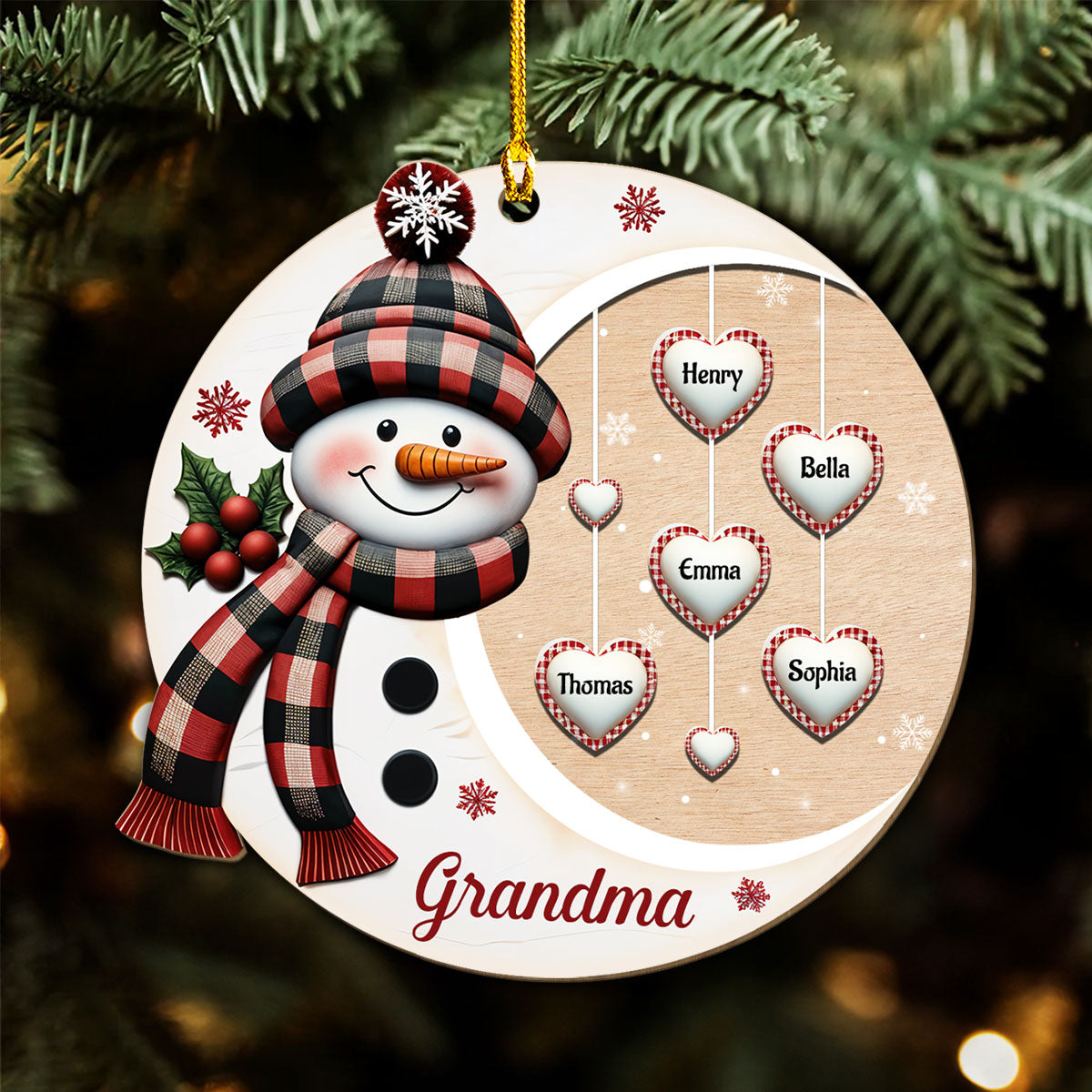 Sweetheart Of Nana - Personalized Custom Wood Ornament