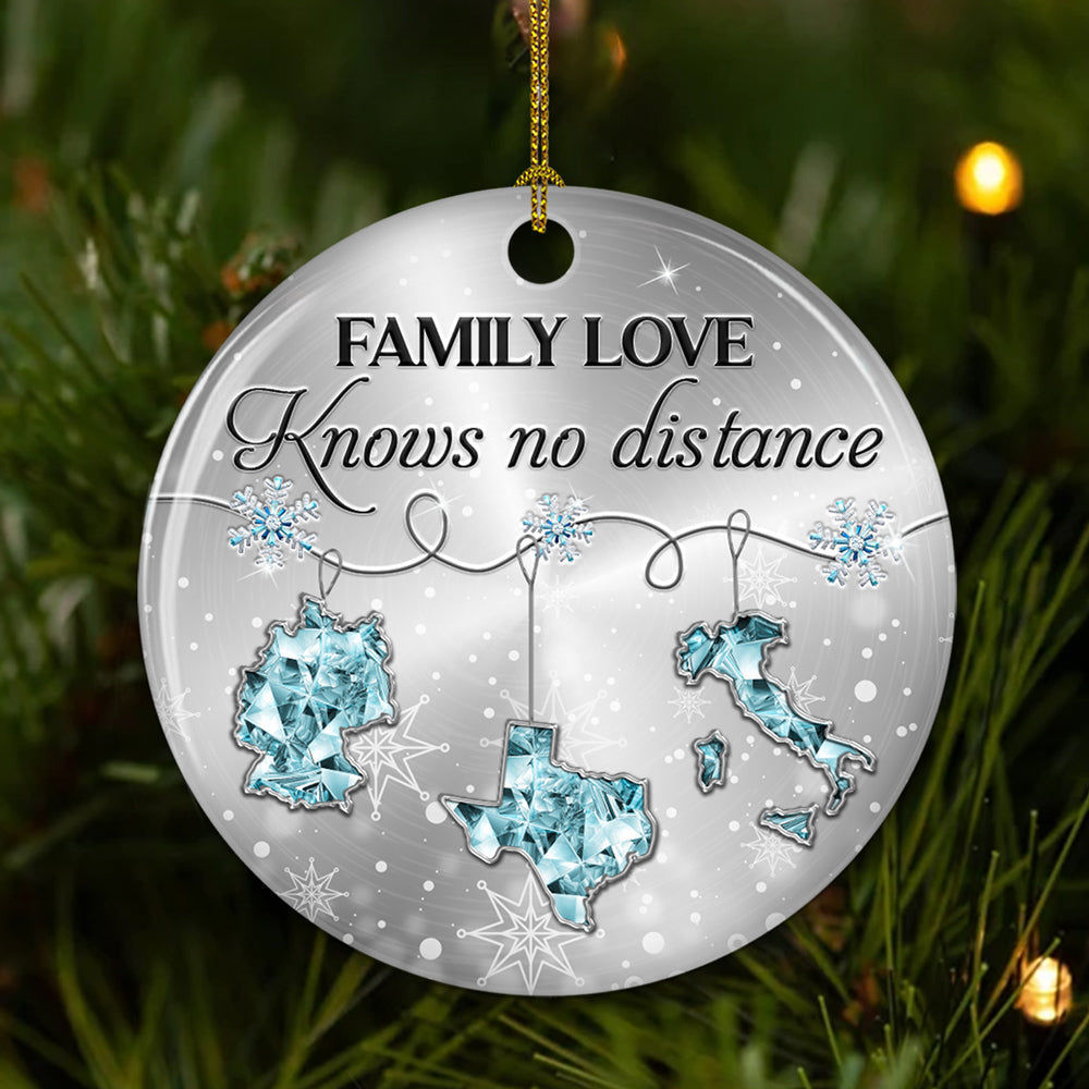 Our Family 2025 - Personalized Custom 3D Inflated Effect Ceramic Ornament