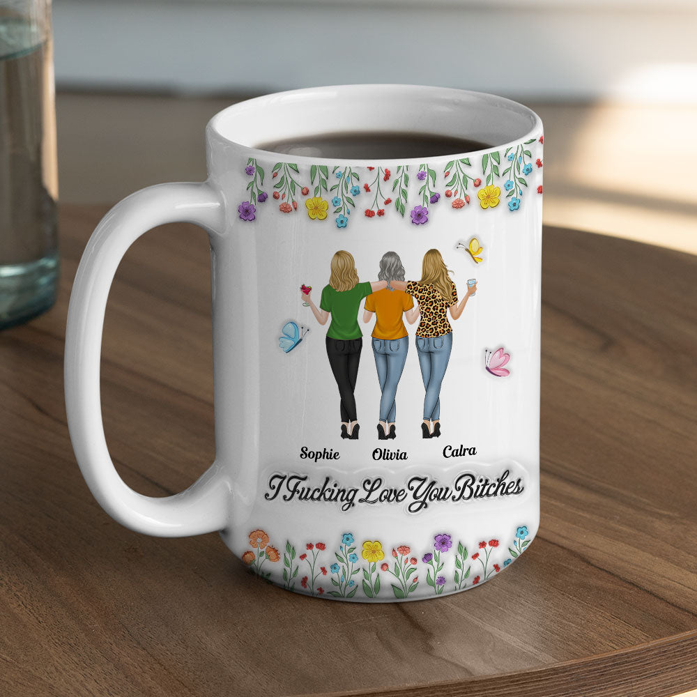 I Love You My Friends - Personalized Custom 3D Inflated Effect Mug