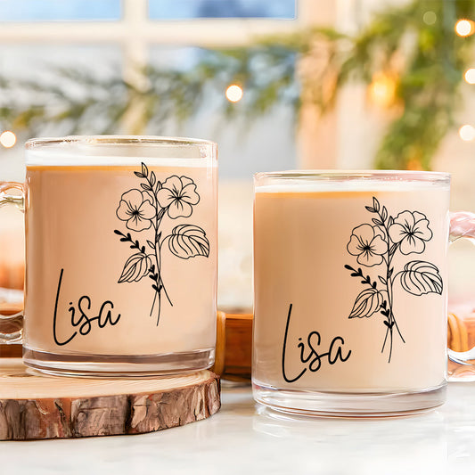 Live Life In Full Bloom - Personalized Custom Glass Mug