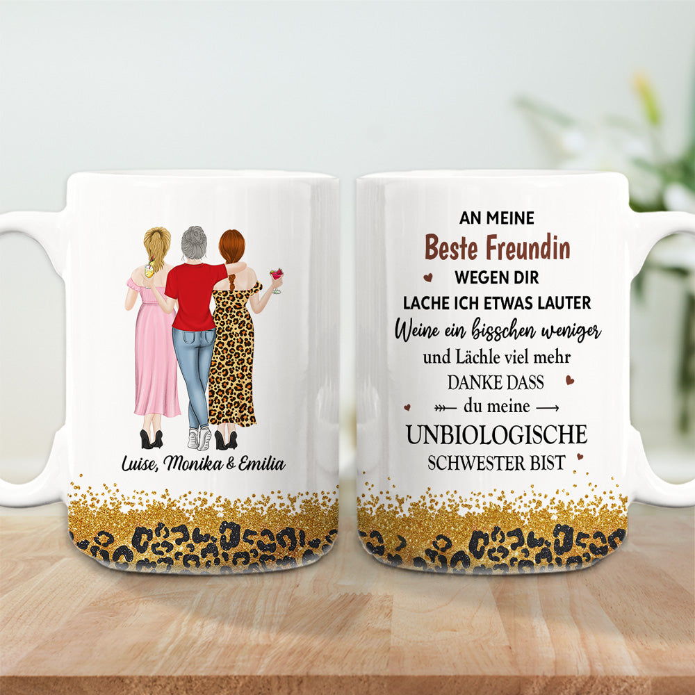 Wegen Dir Lache Ich Ein Bisschen Lauter â€?Personalisierte Kaffeetasse