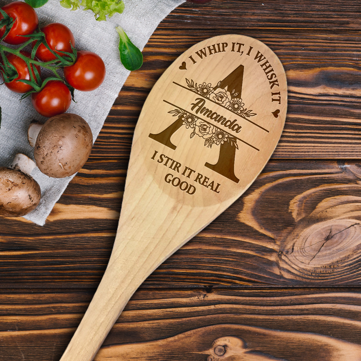 I Stir It Real Good - Personalized Custom Engraved Wooden Spoon