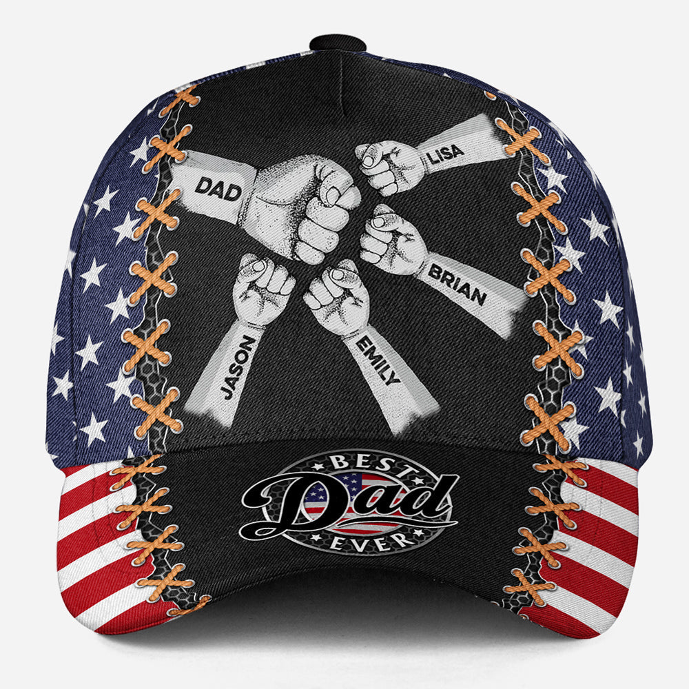 The Heart Of Dad Is Love - Personalized Custom Classic Cap