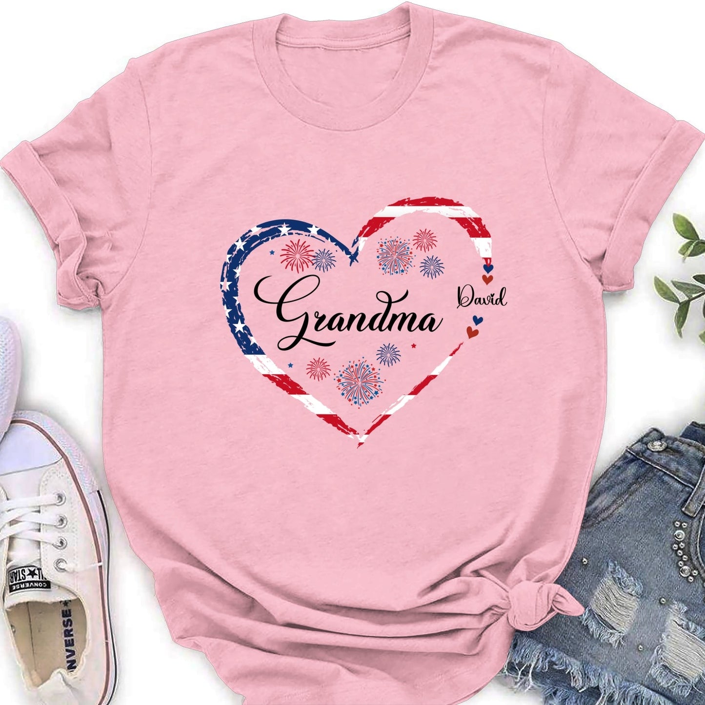 Love Being Grandma 4th Of July - Personalized Custom Shirt