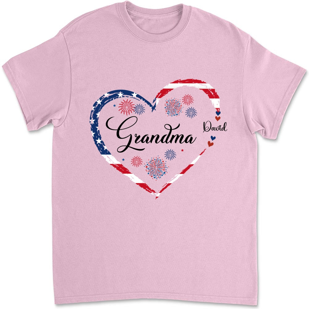 Love Being Grandma 4th Of July - Personalized Custom Shirt