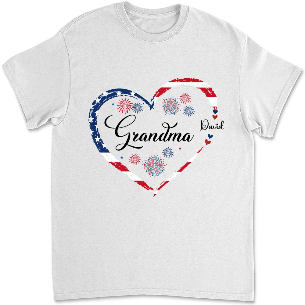Love Being Grandma 4th Of July - Personalized Custom Shirt