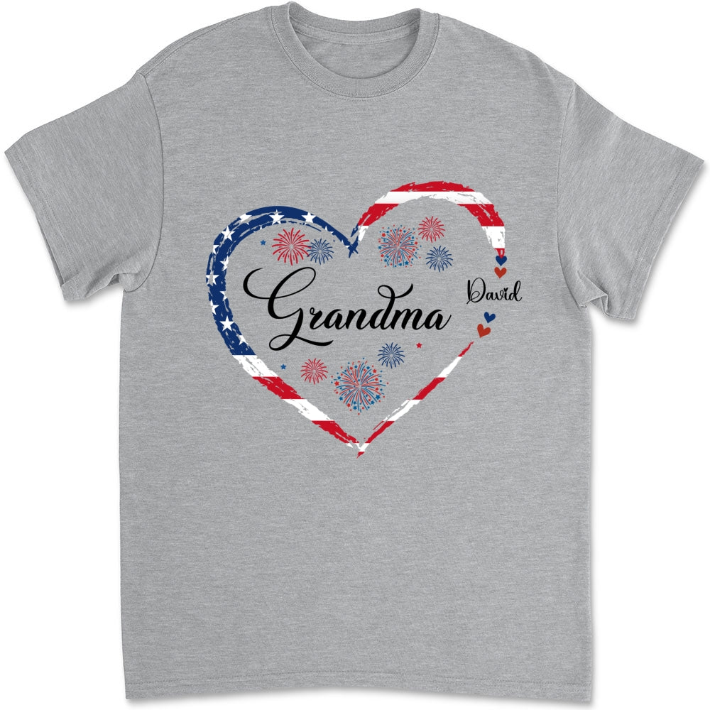 Love Being Grandma 4th Of July - Personalized Custom Shirt