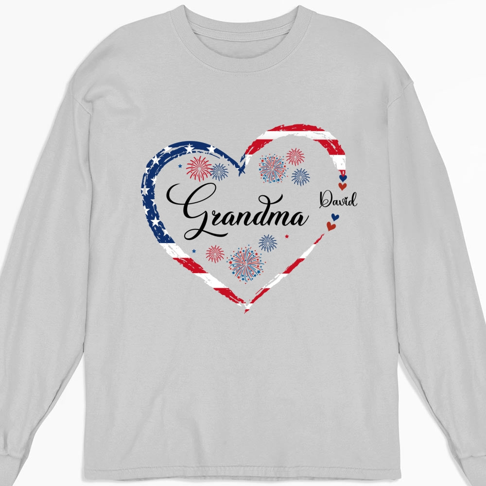 Love Being Grandma 4th Of July - Personalized Custom Shirt