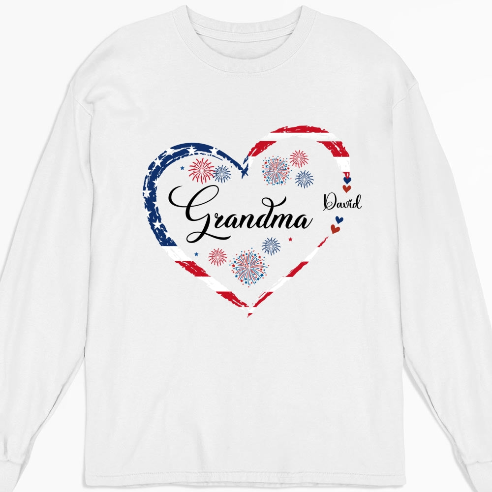 Love Being Grandma 4th Of July - Personalized Custom Shirt