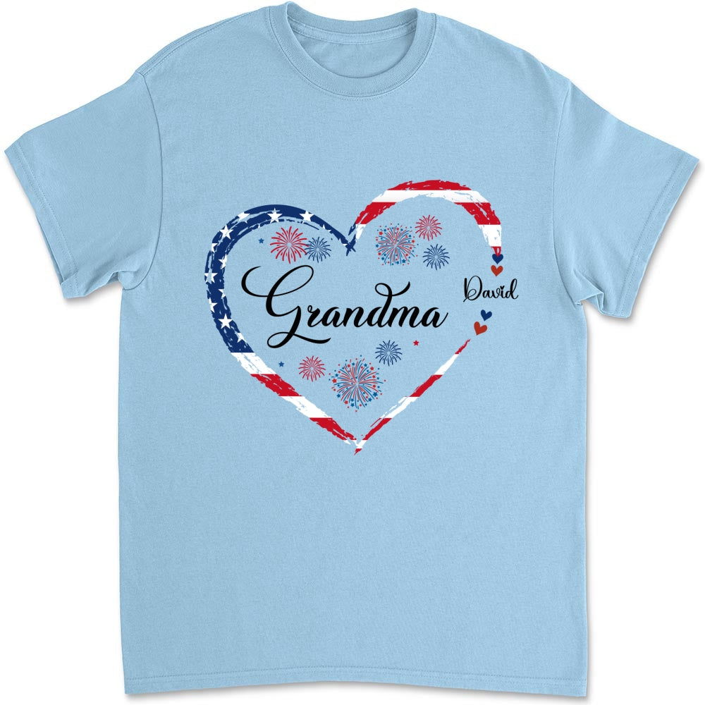 Love Being Grandma 4th Of July - Personalized Custom Shirt