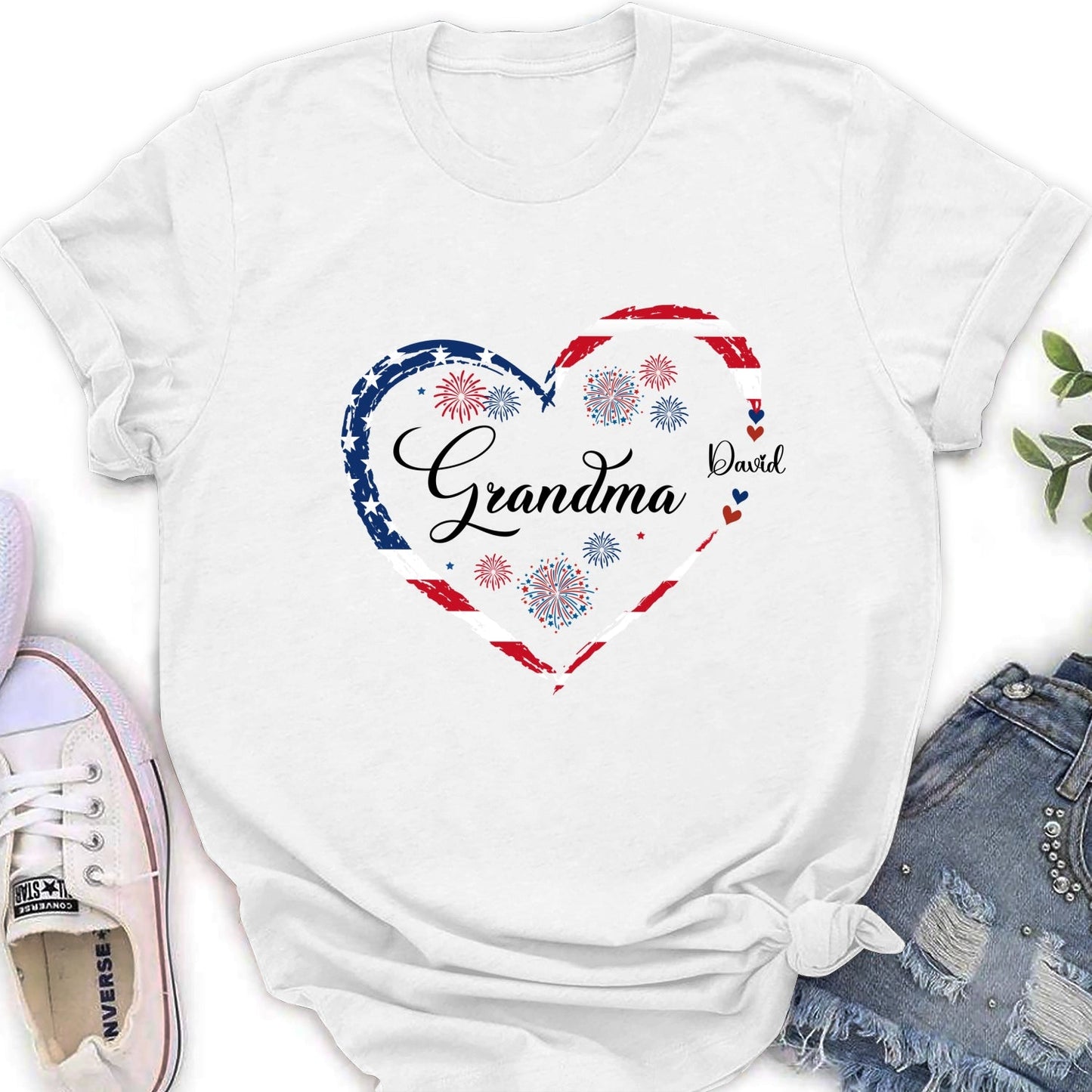 Love Being Grandma 4th Of July - Personalized Custom Shirt