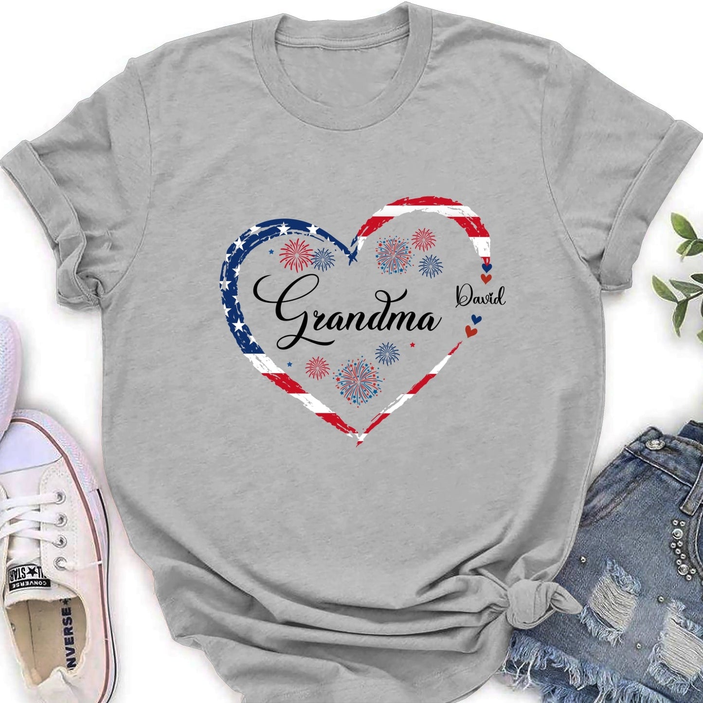Love Being Grandma 4th Of July - Personalized Custom Shirt