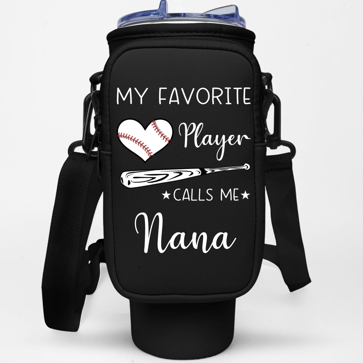 Grandma Little Champion - Personalized Custom Water Bottle Carrier Bag