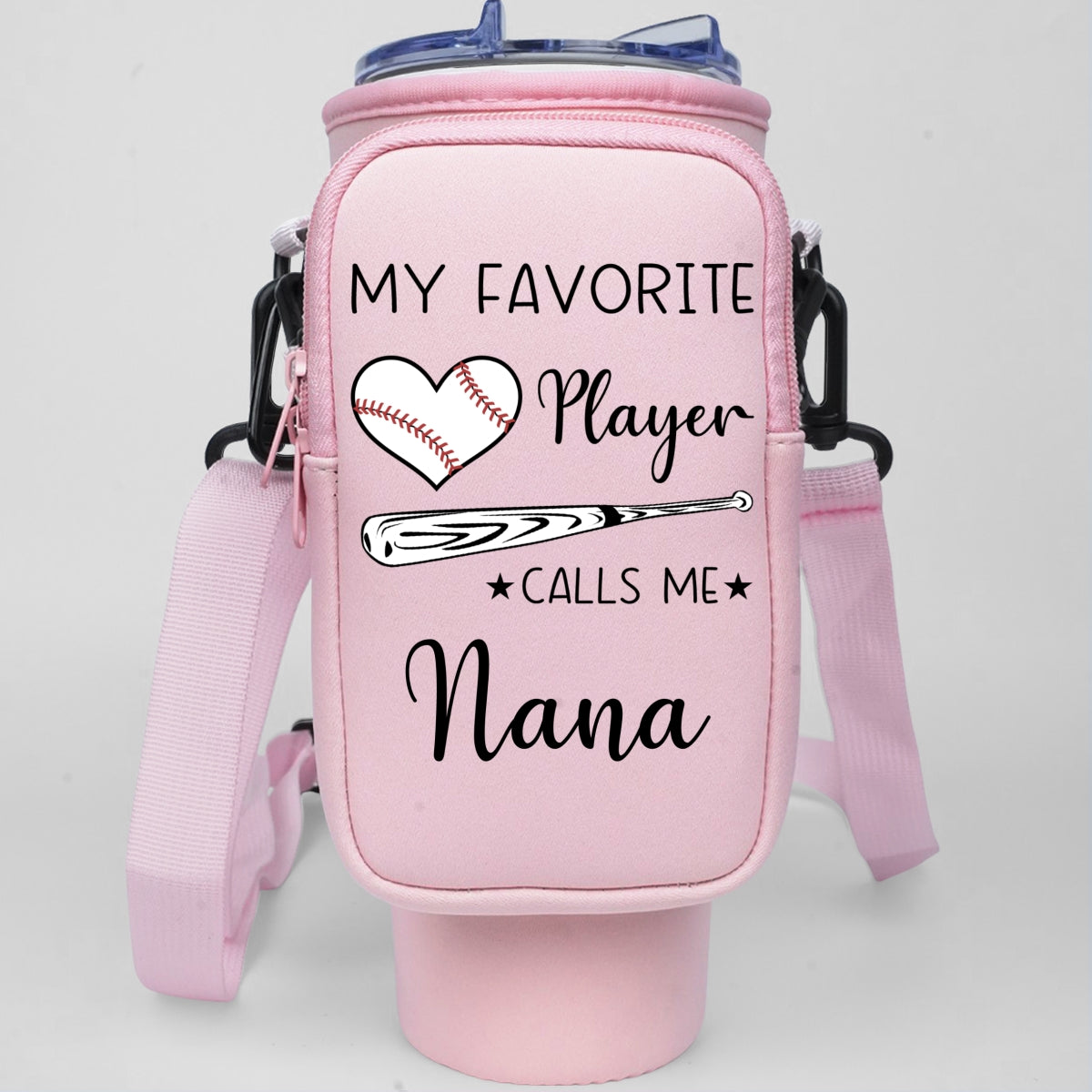 Grandma Little Champion - Personalized Custom Water Bottle Carrier Bag