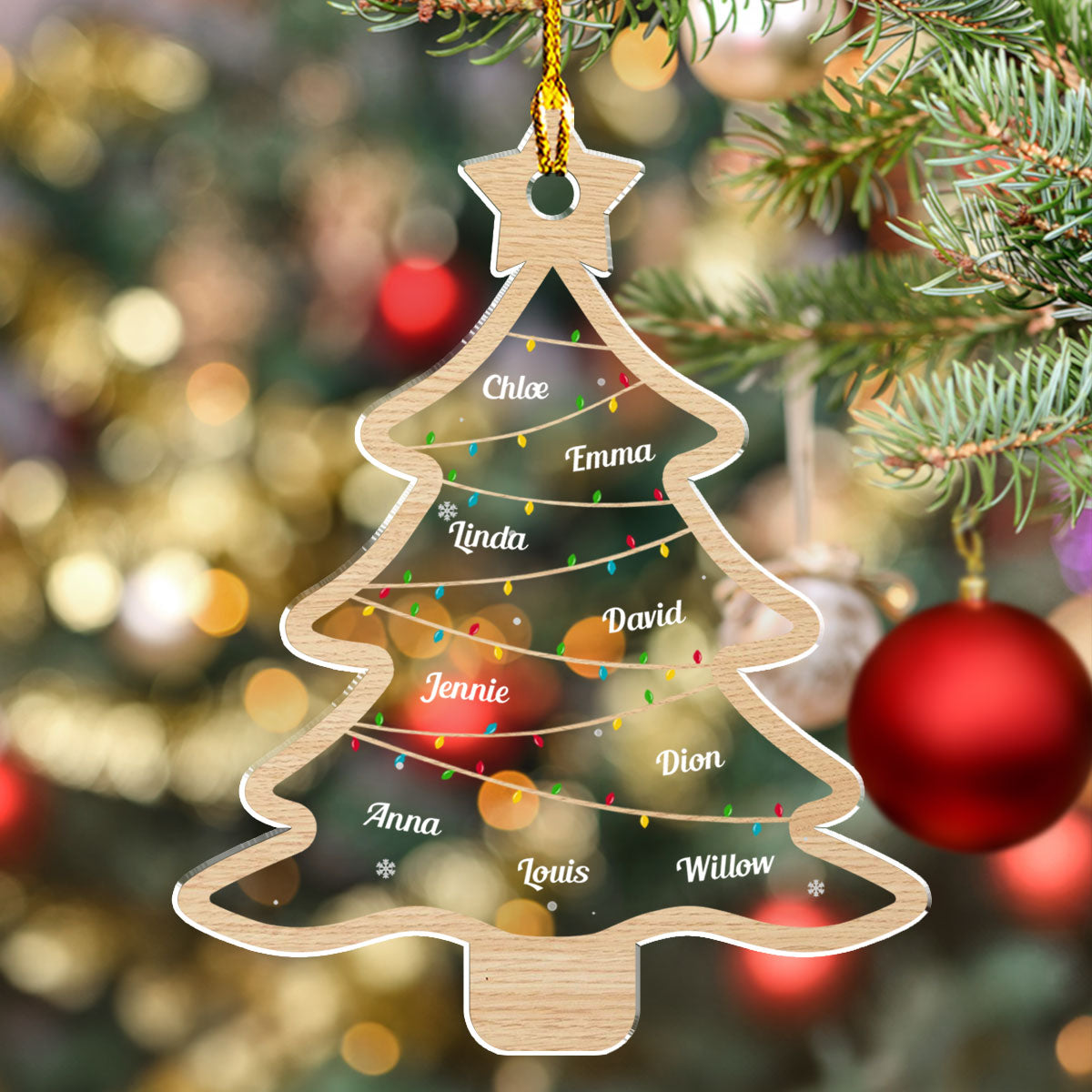 Wish You A Wonderful Christmas - Personalized Custom Acrylic Ornament