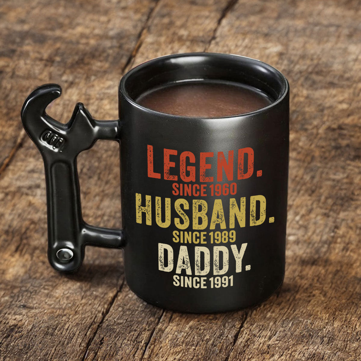 Legend Husband Dad Grandpa - Personalized Custom Wrench Handle Mug