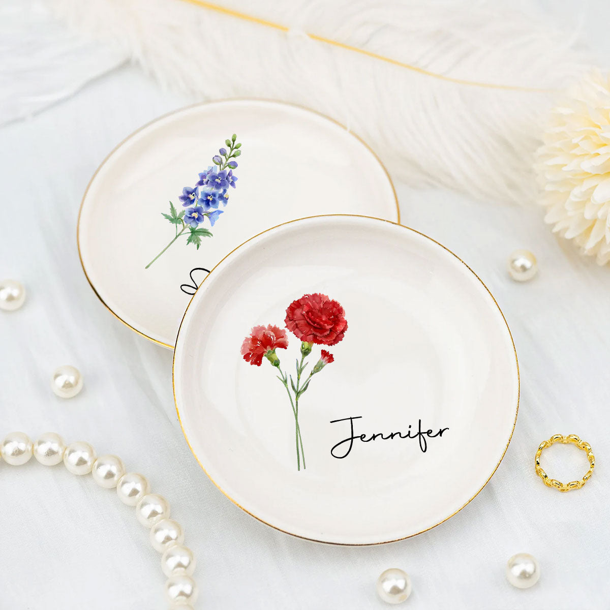 Friendships Are Evergreen And Blooming Eternal - Personalized Custom Jewelry Dish