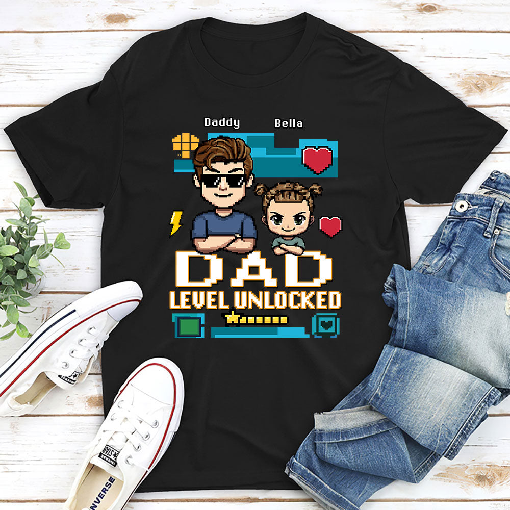 Dad Level Unlocked - Personalized Custom Shirt