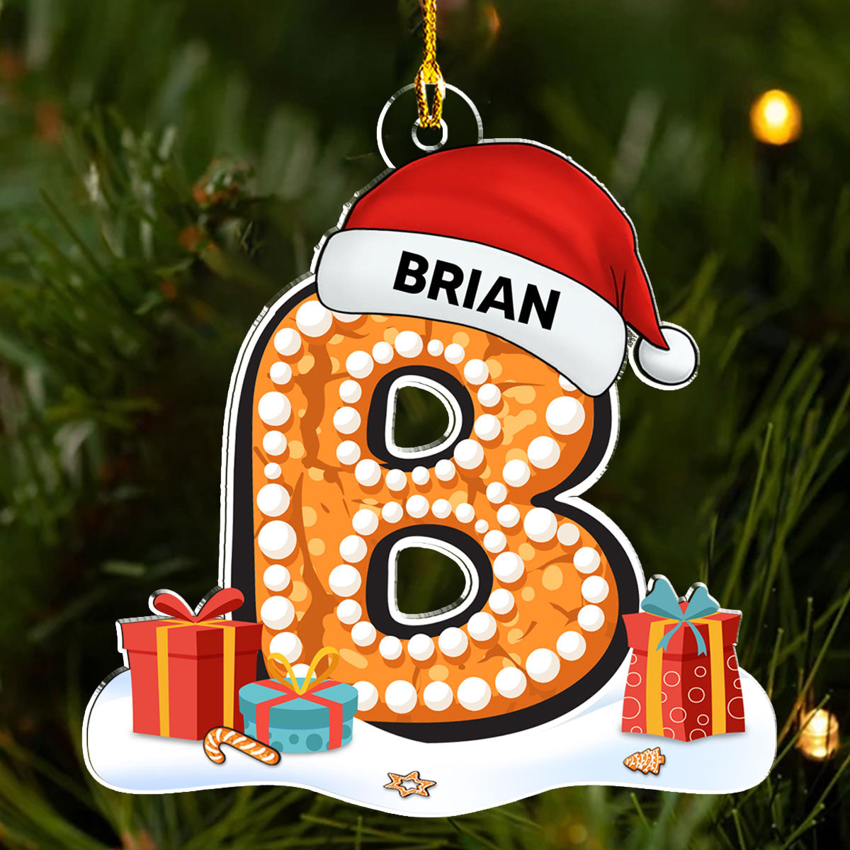 Name And Letter - Personalized Custom Acrylic Ornament