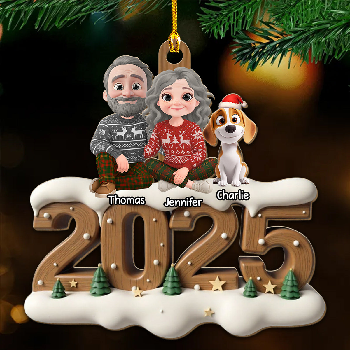 From This Year Fur Ver - Personalized Custom 3D Effect Wood Ornament