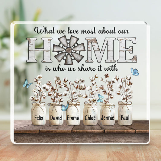 What We Love Most About Our Home - Personalized Custom Acrylic Plaque