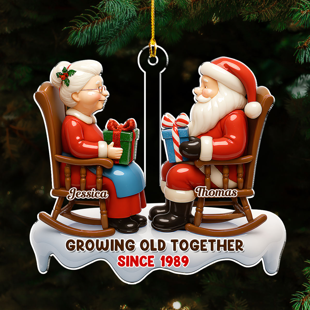 Love Nest In The Snow - Personalized Custom Acrylic Ornament