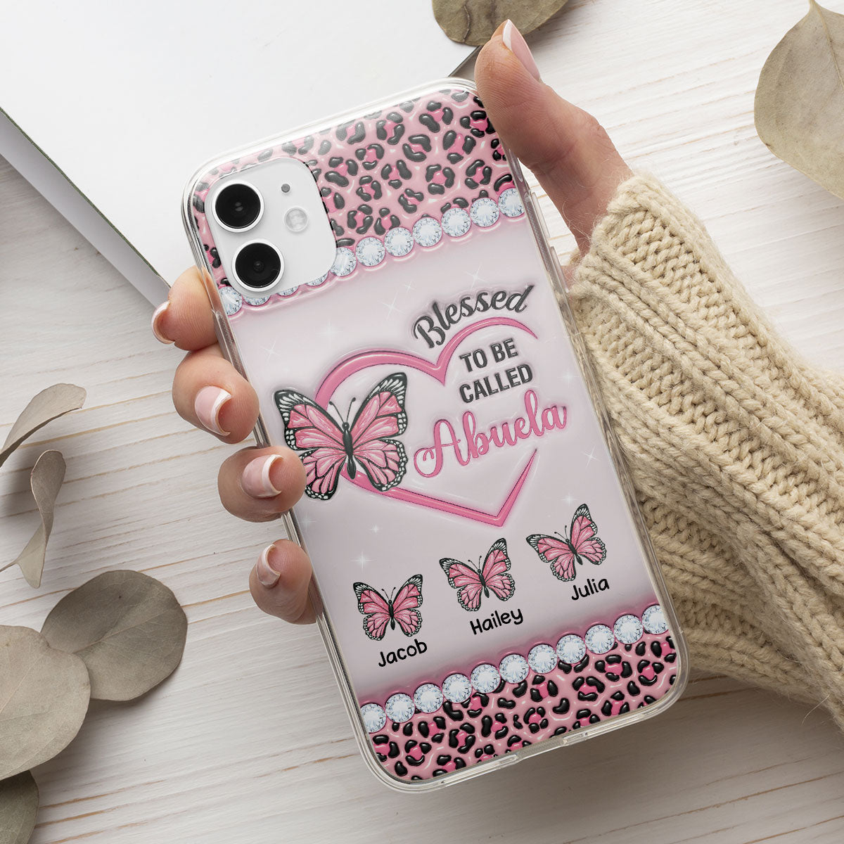Blessed To Be Called Nana - Personalized Custom 3D Inflated Effect Phone Case
