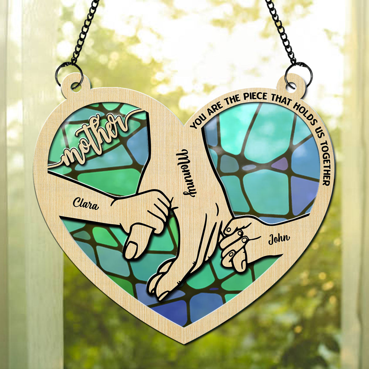 Holding Hands - Personalized Custom Suncatcher