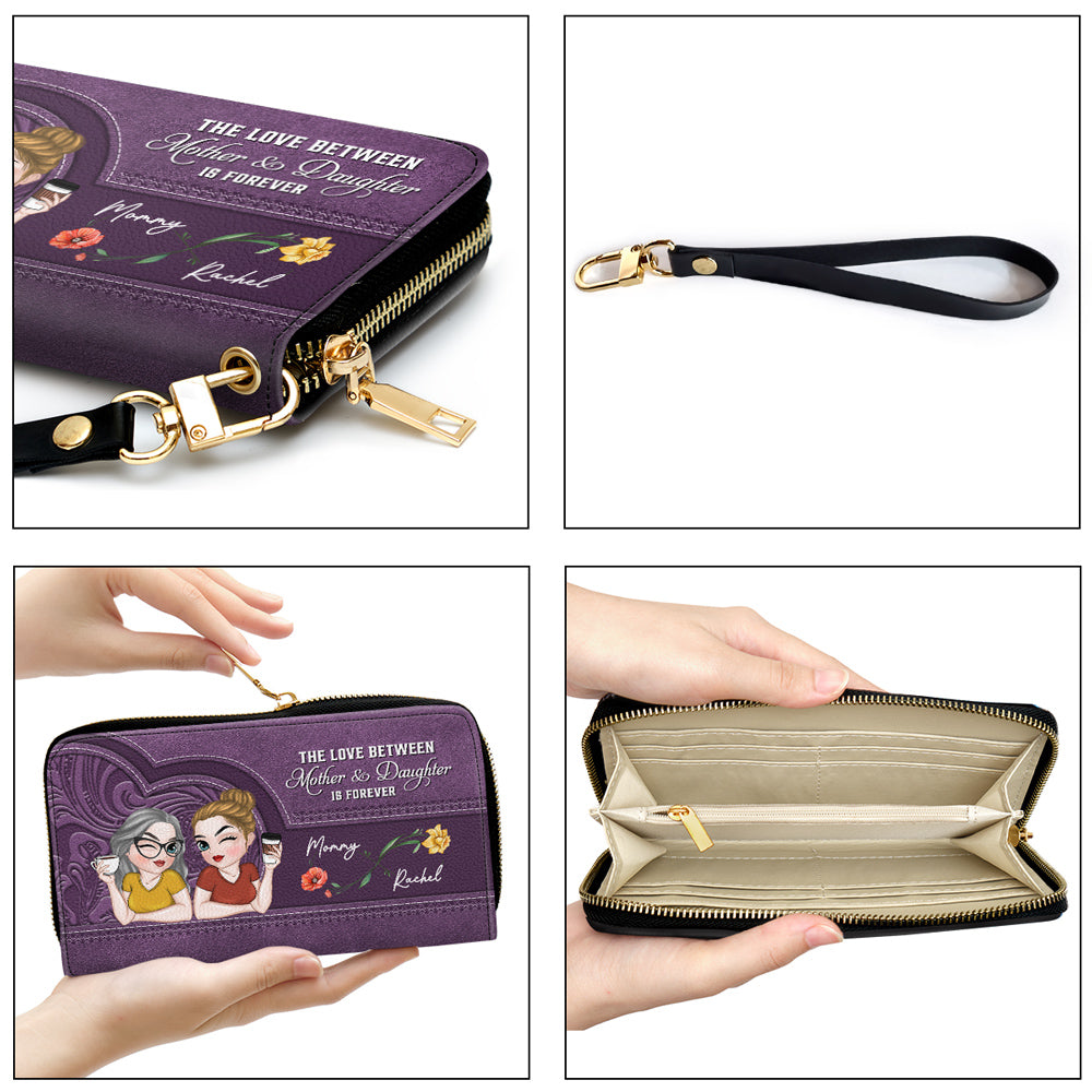 Forever Love You Mom - Personalized Custom Leather Wallet